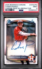 2025 BOWMAN CHROME PROSPECT AUTO REFRACTOR #CPACPO CADEN POWELL 195/499 PSA 9
