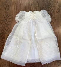 Vtg Madonna 3 piece Baby Christening/baptism dress 3mo