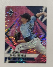 Logan Gilbert 2021 Rookie Card RC Panini Mosaic #287 Pink Prizm Seattle Mariners. rookie card picture