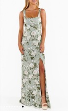 Show Me Your  MUMU Women’s Dress paris gown Secret Garden Stretch Sz: L NWT