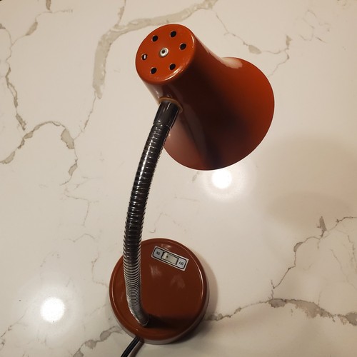 Red Vintage Mini Gooseneck Desk Lamp - Picture 6 of 11