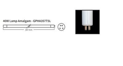 UVC Ersatzlampen 40W weiss Amalgam GPHA357T5L 357mm