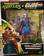 Playmates TMNT x G.I. Joe Cobra Commander Shredder Figure Boxed w Weapons