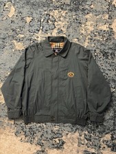 Burberry Vintage Green Zip Up Jacket Size Large Worn Lightly Flawless