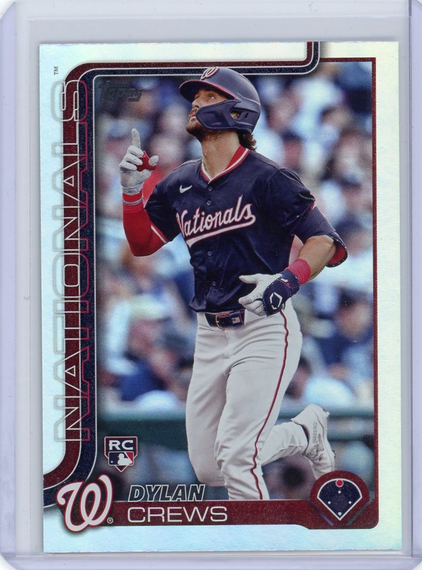 2025 Topps Series 1 Dylan Crews #74 Rainbow Foil Parallel – Rookie RC
