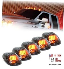 5-pack Cab Clearance Lights 16 Leds Smoked Len For Truck Amber 5-pack Cab Clearance Lights 16 Leds Smoked Len For Truck Amber