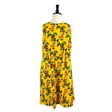 A New Day Target Dress Blouson Elastic Sleeveless Yellow Floral Women’s Size 1X