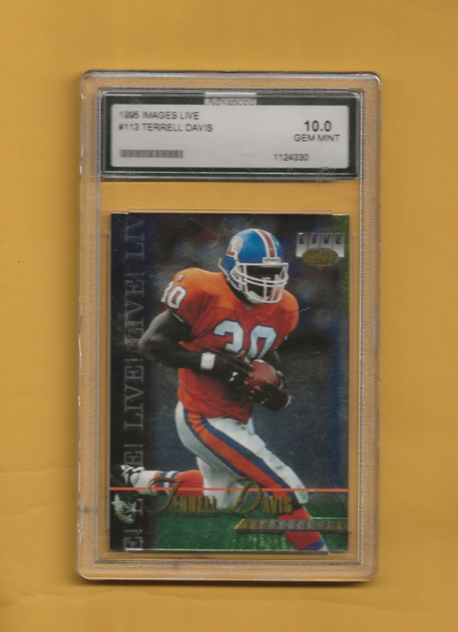 1995 Classic IMAGES Live Football #113Terrell Davis RC Rookie Graded 10 GEM MINT