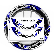 For Suzuki GSXR 1000 01-20 19 18 17 Wheel Inner Rim Stickers 17" Racing Blue S12