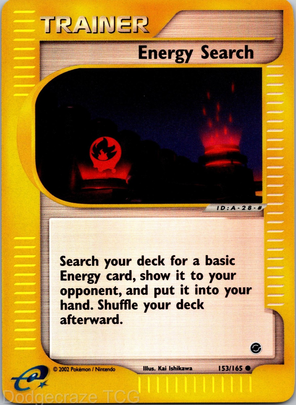 Energy Search 153/165 Common Expedition Base Set Pokemon Reverse Holo NM