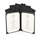 WeChef 5 Pack Menu Covers 8.5" x 11" 2 Views Faux Leather Cafe Restaurant Bars — photo 1