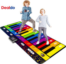 6 Ft. Floor Piano Mat for Kids Toddlers, Giant Piano Mat, 24 Keys, 10 Built in