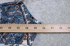 Cider Crop Top Womens S Blue Brown Paisley Boho Corset Bustier Festival Y2K Boho