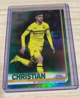 2018-19 Topps Chrome Champions League Christian Pulisic #23 Green Refractor /99