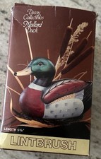 Vintage JASCO Mallard Duck Decoy Bisque Porcelain, Lint Brush Figurine - NEW