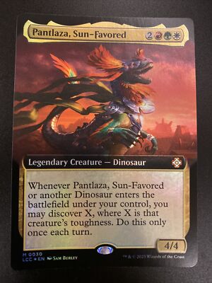 Pantlaza, Sun-Favored FOIL Extended Art MTG Lost Caverns of Ixalan