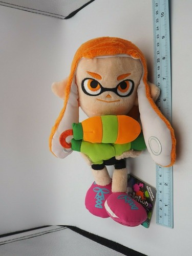 Splatoon Orange B0909 Legit Inkling Sanei 2015 Plush 9" Toy Doll Japan Squid - Picture 5 of 8