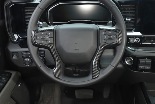 Carbon Fiber Interior Steering Wheel Cover Trim For Chevrolet Silverado 1500 19+ - Bild 5 von 12