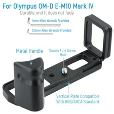 Quick Release L Plate Bracket Hand Grip Holder for Olympus E-M10 Mark IV EM10 IV