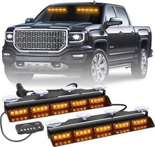 Xridonsen 2 Pack 17-inch Led Dash Strobe Lights Warning Flash For Trucks Cars Xridonsen 2 Pack 17-inch Led Dash Strobe Lights Warning Flash For Trucks Cars