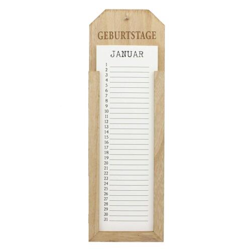 Memo Board "Geburtstage" aus Holz, Wand Dauer Kalender Notiz Pinn Tafel - Bild 4 von 5