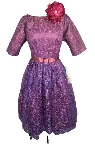 Vintage 1950s Dreamy Iridescent Lavender Purple Dress! | eBay
