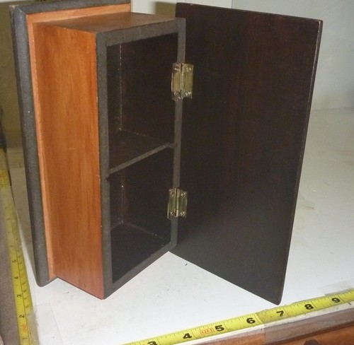 Baratija/caja de joyería floral de madera hecha a mano de colección - con bisagras ~ 8x4x3" arte popular madera - Imagen 6 de 10