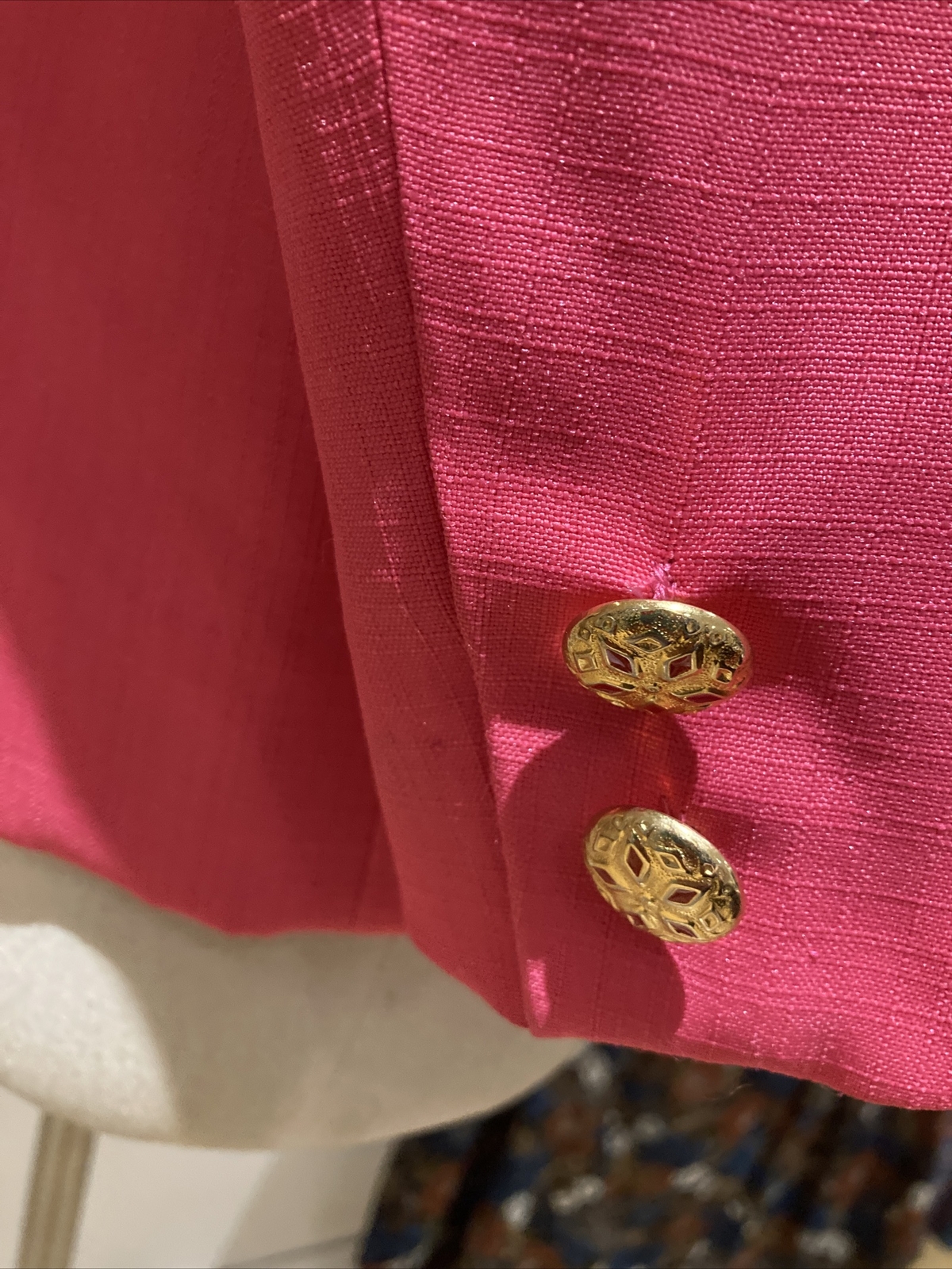 Vintage 1980s C & A Fuchsia Jacket, Size 40, armpit to armpit 20" approx. 3