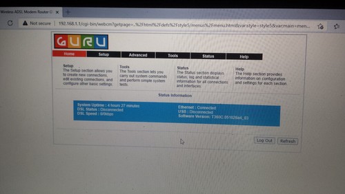Guru 5-port Combo ADSL2/2+ Modem Router, with power supply and drivers CD - Picture 3 of 4