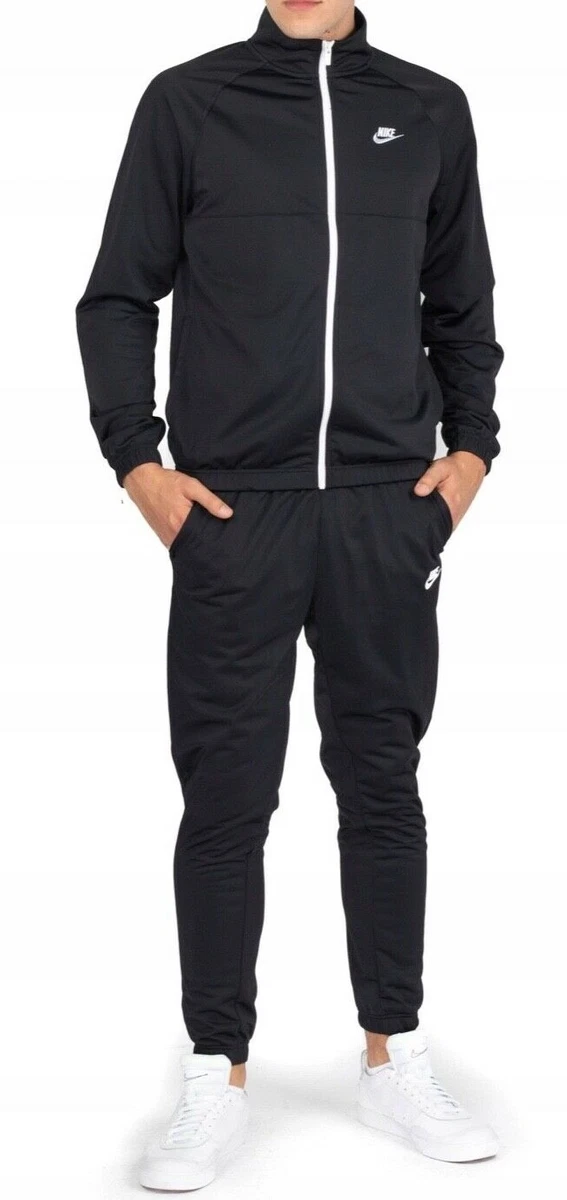 Nike Tracksuit Full Set Black White Logo DB5069 010 Track Jacket and Pants  Men S