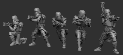 Star Wars Legion Galactic Marine Trooper Squad (5) 3D Resin