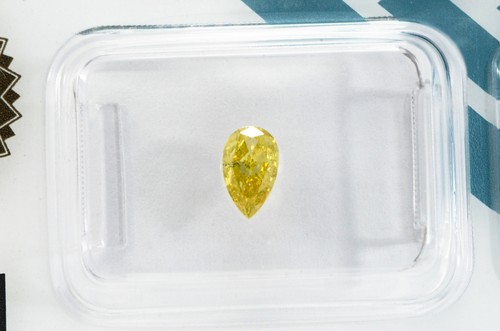 Pear Shape Diamond Fancy Brownish Yellow Loose 0.50 Carat SI1 IGI Certificate - Picture 4 of 6