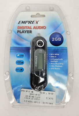 Emprex MP3 Digital Audio Player WMA Brand New Sealed 2GB USB MP507 10hr Playback