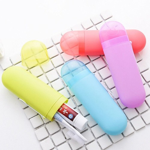 Candy color Portable Accessories Toothpaste Toothbrush Holder Bathroom Travel - Picture 3 of 14