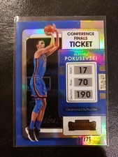 2021-22 Contenders Aleksej Pokusevski Conference Finals Ticket SP 23/75 Thunder
