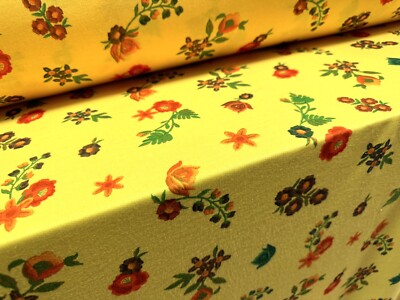 French Terry Loopback Sweatshirt Fabric, Per Metre Flowers Print
