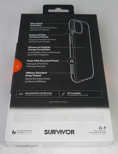 Griffin Survivant Transparent IPHONE 13 Rigide Slim Coque / Housse - - Neuf - Photo 8 sur 9