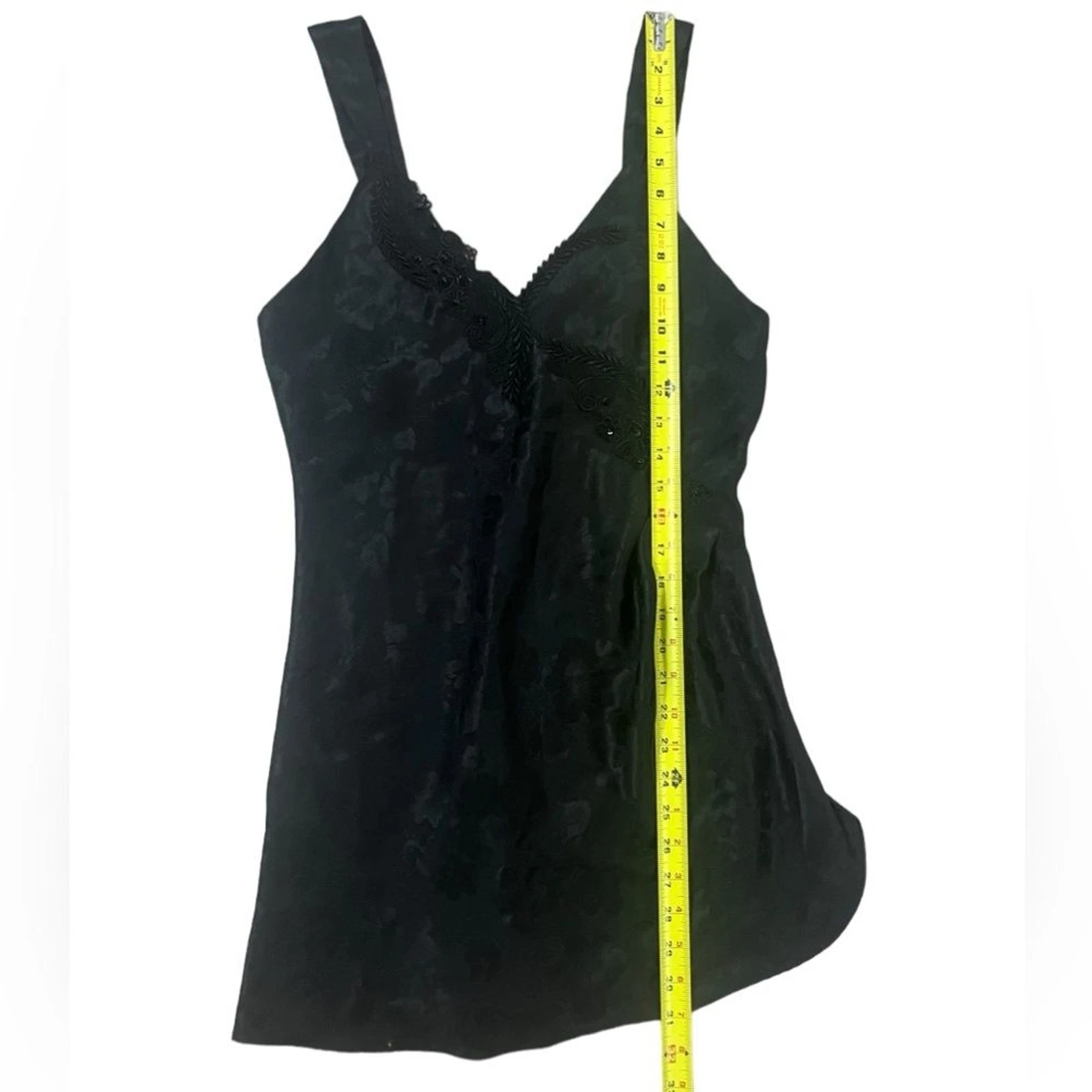 UNDERCOVER Abito slip vintage Victorias Secret oro label nero raso floreale donna piccolo