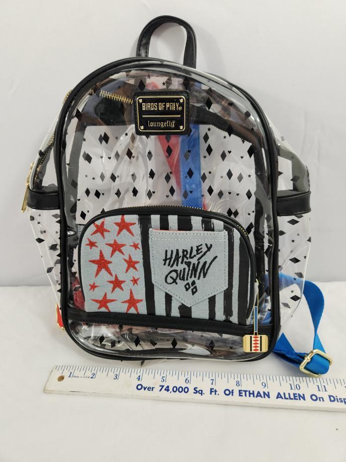 Loungefly DC Comics Birds of Prey Harley Quinn Backpack Clear eBay