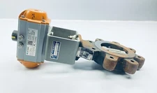 FLOWSEAL 04-1DA-12DRT6-NOJ BUTTERFLY VALVE 4" W/ AIR TORQUE PT200 VALVE ACTUATOR