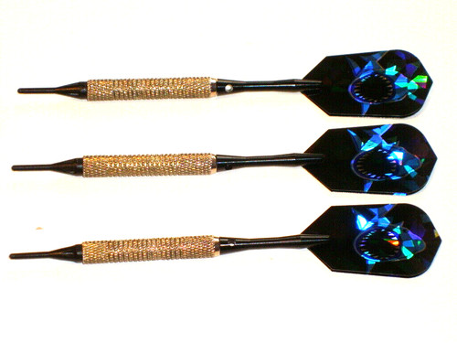 Soft Tip Darts Used, 12 Gram Plated with New Aluminum Shafts and Flights #2821