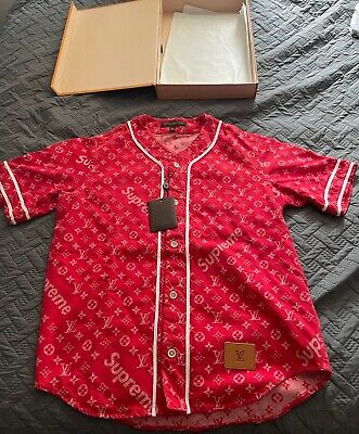 Louis Vuitton Jacquard Denim Baseball Jersey Blue