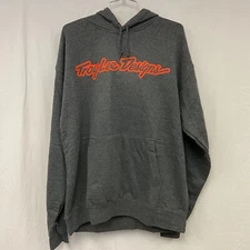 Troy Lee Designs TLD Signature Pullover Hoodie Charcoal Heather Grey Size Large