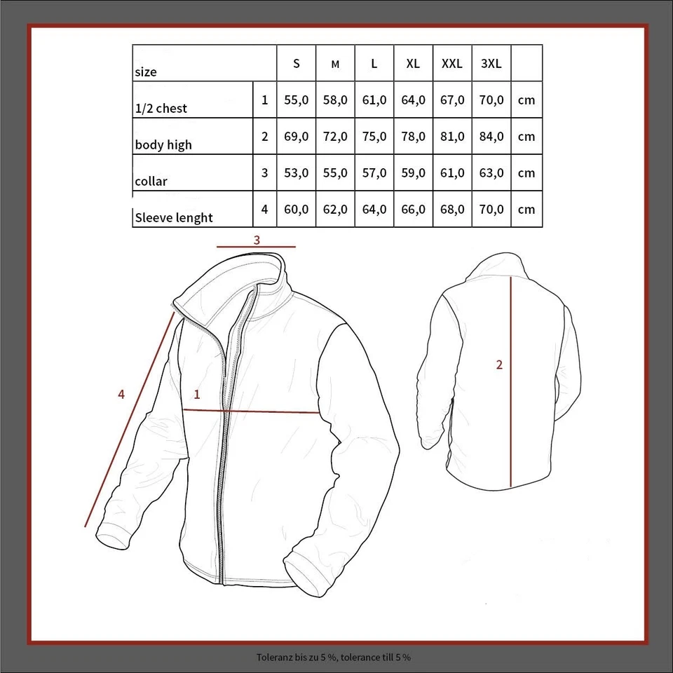 Professional Tactical Military Fleece Jacket COMBAT - High Defense - Coyote - Image 3 of 3