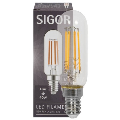 E14 LED Lampe T25 Röhrenlampe 4,5W 2700K warmweiß dimmbar Sigor 470 Lumen NEU