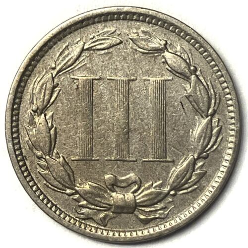 1874 3CN Cent Nickel. Very Fine Key Type Coin - Picture 2 of 2