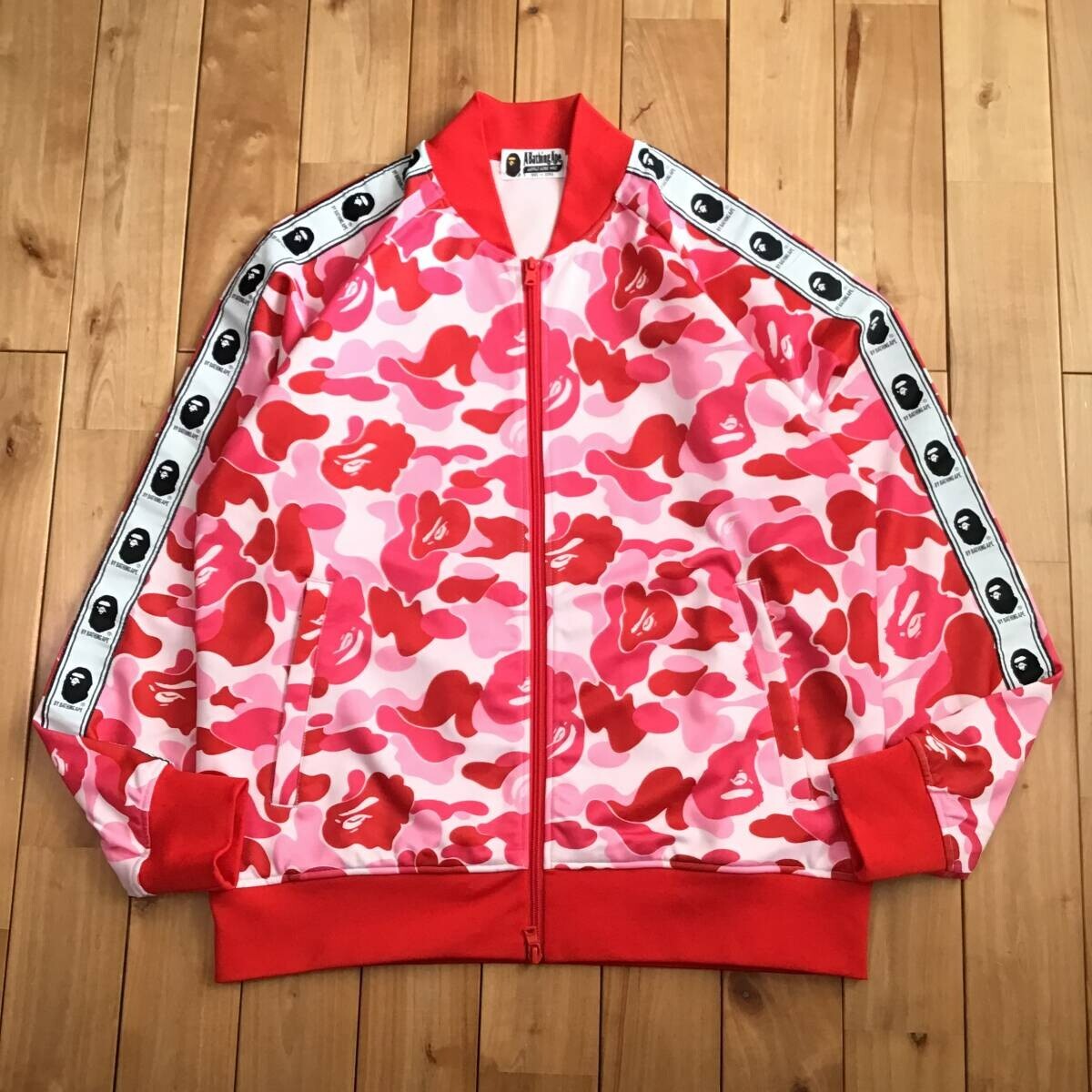 BAPE JERSEY Track Jacket ABC camo Pink A Bathing Ape Size M