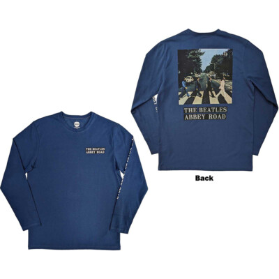 The Beatles Abbey Road Long Sleeve Denim Blue t-shirt
