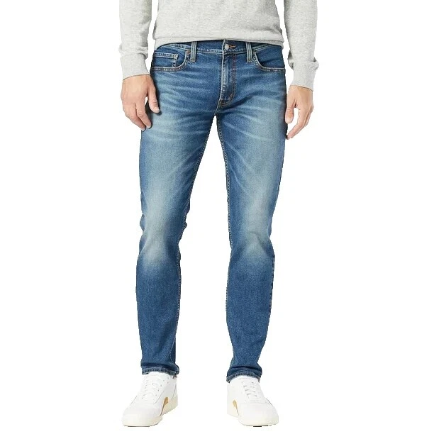 Jeans Affliction Uomo Slim Ace Fleur Straight – Otello Blu Taglia 34 – Nuovi Con Etichette