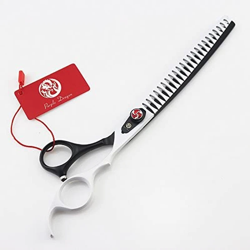 Purple Dragon 8.0 inch Professional Pet Grooming Scissors - Dog Chunker Shears